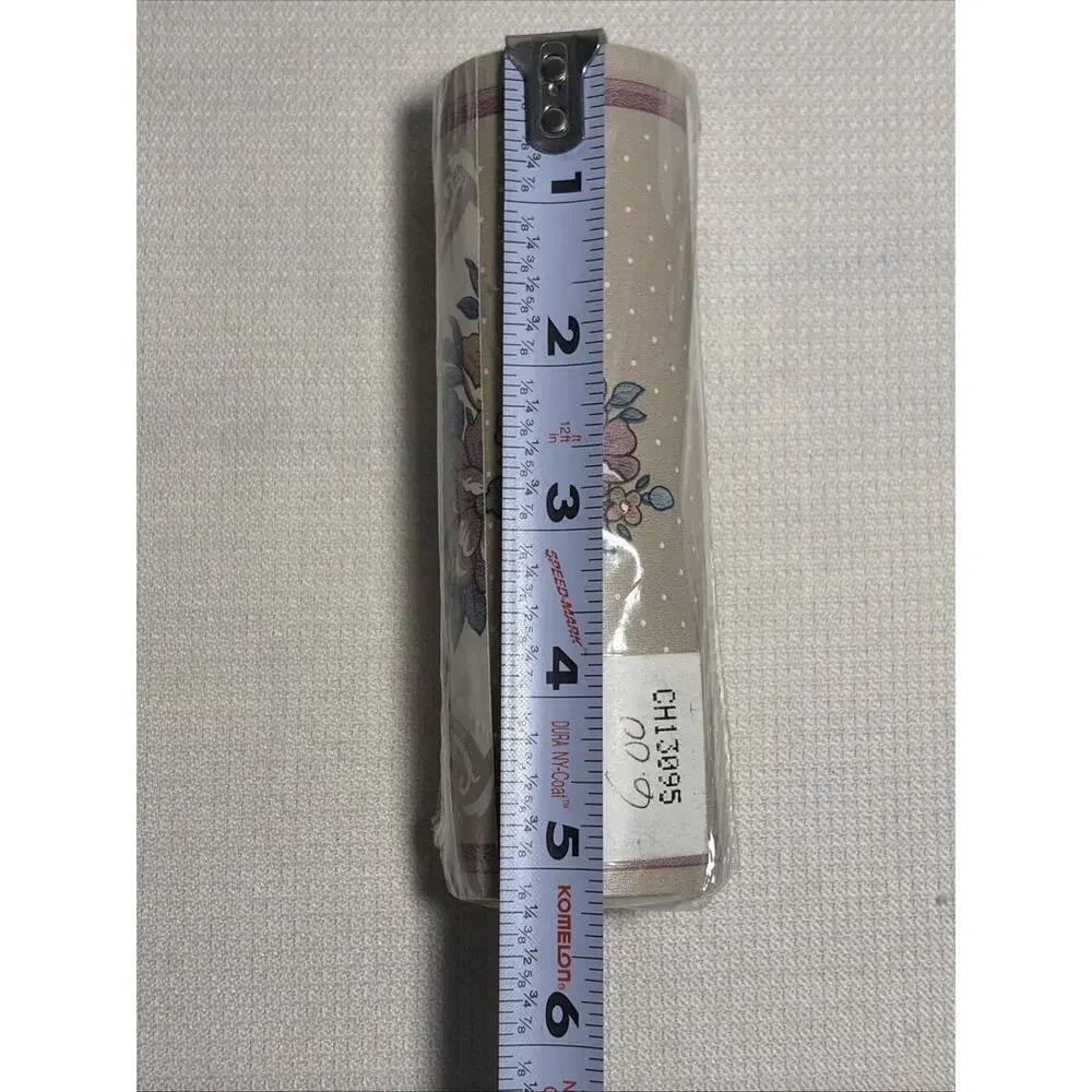 Vintage Floral Wallpaper Board 5 Yards Pattern Ch13095 NOS 90s Brown